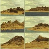 3D model terénu pouštní hory