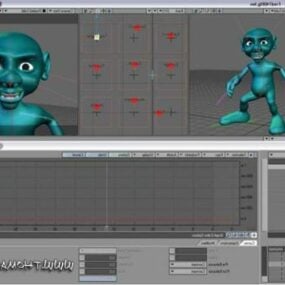 Fred tegneseriefigur Rigged 3d modell