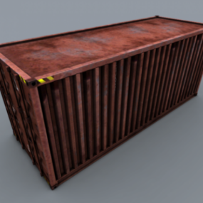 3д модель деревенского контейнера