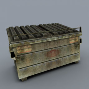Rustikales Müllcontainer-3D-Modell
