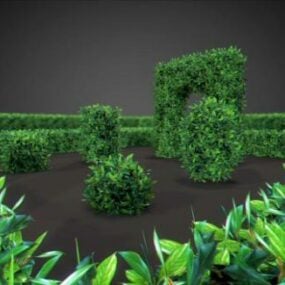 Zaunheckenpflanze 3D-Modell