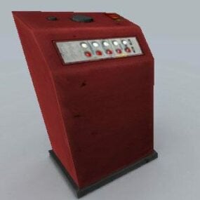 赤い測定メーター3Dモデル