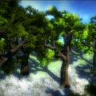 Foresta di alberi realistici