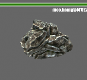 Modelo 3D realista de pedra de rocha