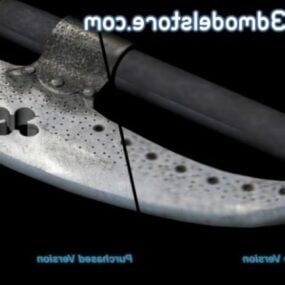 Modello 3d di ascia per armi medievali di alta qualità