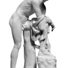 Oude standbeeld Man Griekse stijl