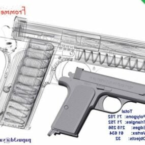 Pistol Gun Frommer 29m 3d model