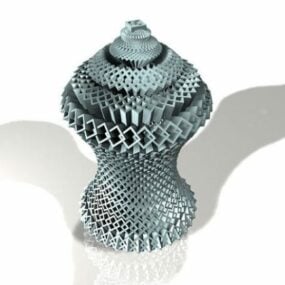 Abstrakt vase form dekoration 3d model