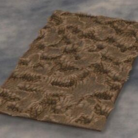 毛皮地毯家具3d模型