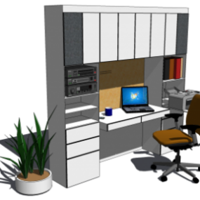 家具电脑工作工作站3d模型