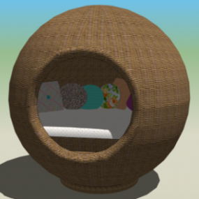 球体ベッドパビリオン屋外用家具3Dモデル