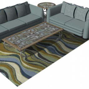 Furniture Living Room Sofa Suite 3d model