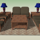 Vardagsrum samtida möbler