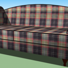 Muebles de sofá textil vintage modelo 3d