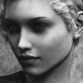 Portret postaci pięknej dziewczyny Model 3D