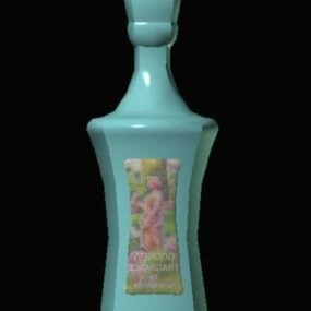 3д модель винтажной бутылки для воды