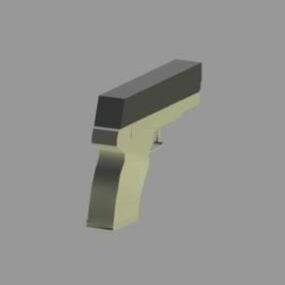 простий Lowpoly 3d модель пістолета