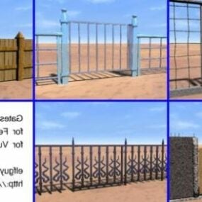 Gate Fence Park vybavení 3D model