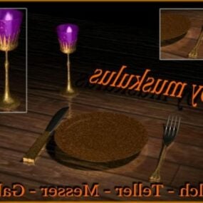 Table à manger Gedeck modèle 3D