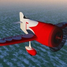 3д модель винтажного самолета Racer