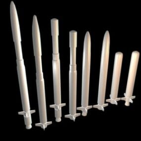 Waffen-Raketenpaket 3D-Modell