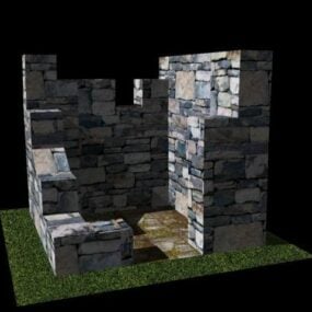 Generisches Ruinengebäude 1 3D-Modell
