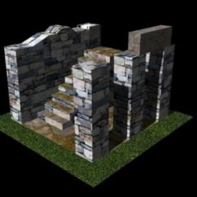 Generisches Ruinengebäude 4 3D-Modell
