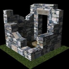 Generisches Ruinengebäude 3 3D-Modell