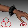 Human Hand Character With Wristband 3d model