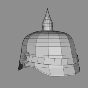 Německý 3D model helmy Pickelhaube