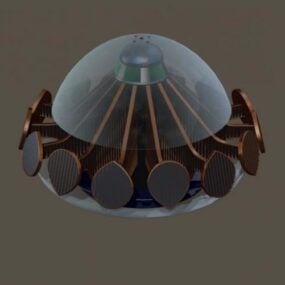 Modello 3d della navicella spaziale Ufo del film