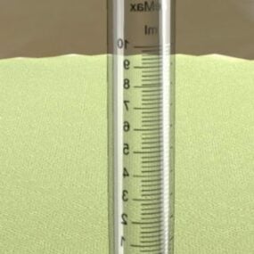 Modello 3d del tubo di vetro medico