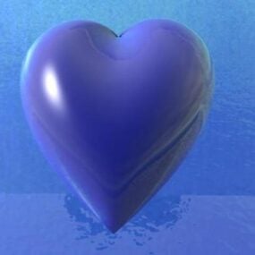 Mô hình 3d bong bóng nước trái tim thủy tinh