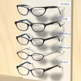 ชุดแว่นตาแฟชั่นโมเดล 3 มิติ