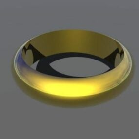 黄金の結婚指輪 3Dモデル
