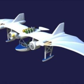 Avion scientifique en hydravion modèle 3D