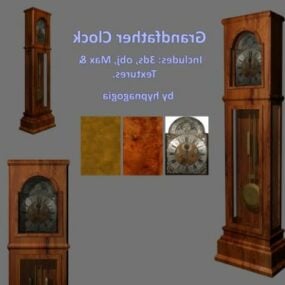 Horloge grand-père classique modèle 3D