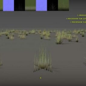 Realistyczny model 3D rośliny zielonej trawy