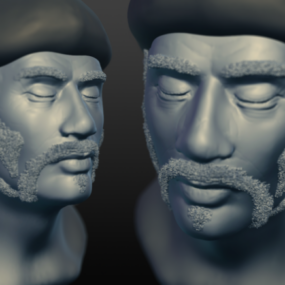 African Man Head Character 3d model