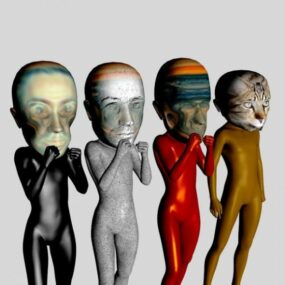 Alien Verschiedene Charaktere 3D-Modell