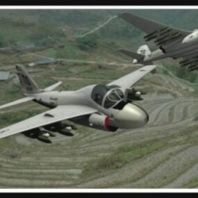 Pesawat Tempur Grumman A6 model 3d