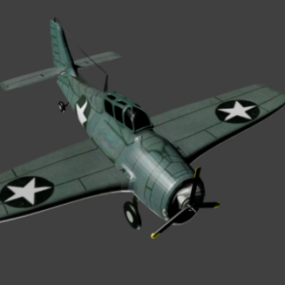 Avion Vintage Ww1 Grumman F4f modèle 3D