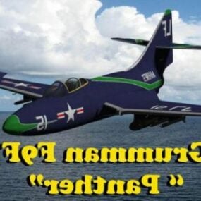 Gevechtsvliegtuigen Grumman F9f 3D-model
