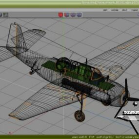 Vintage vliegtuig Grumman Avenger 3D-model