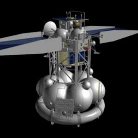 Modelo 3d do satélite espacial científico