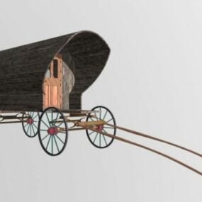 Gypsy Caravan Carriage 3d-modell