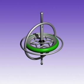 Model 3d Mainan Sains Giroskop