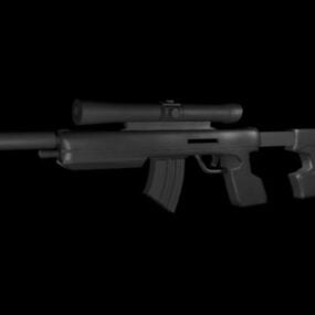 Hartley Assault Rifle Gun 3D-malli