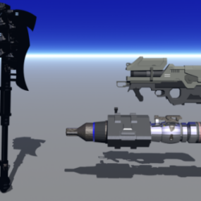 3д модель набора оружия Halo
