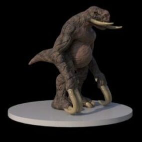 Skulptur dinosauriedjur 3d-modell